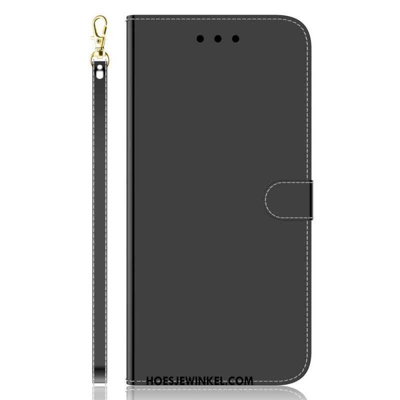 Folio-hoesje voor Samsung Galaxy A54 5G Spiegel En Lanyard