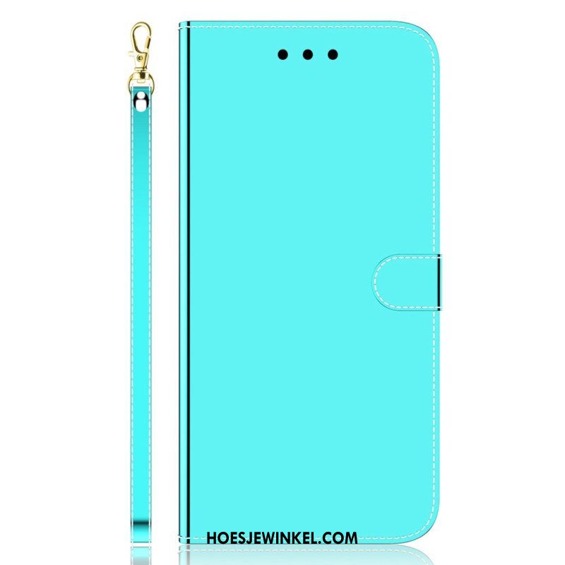 Folio-hoesje voor Samsung Galaxy A54 5G Spiegel En Lanyard