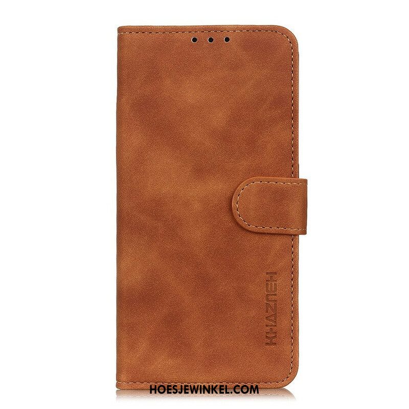 Folio-hoesje voor Samsung Galaxy M12 / A12 Khazneh Vintage Leereffect