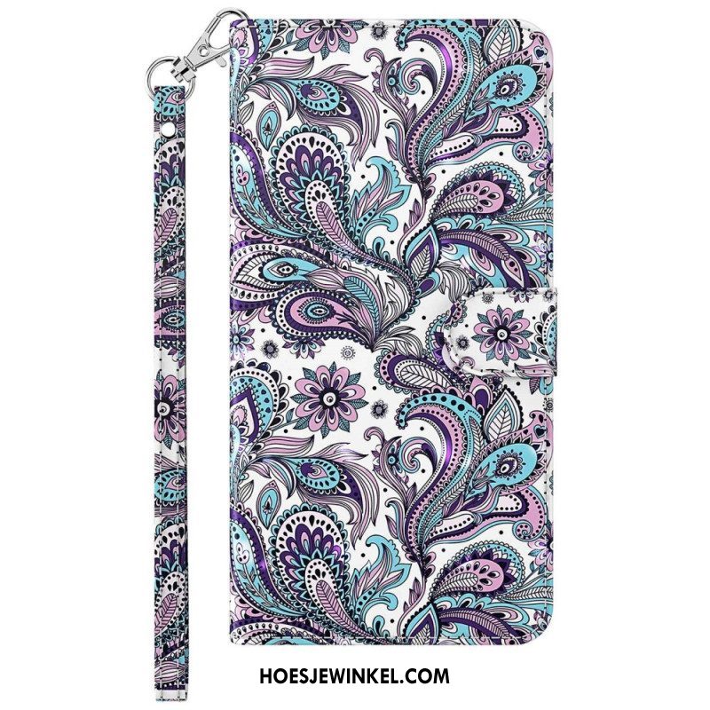 Folio-hoesje voor Samsung Galaxy M13 Abstractie Met Lanyard