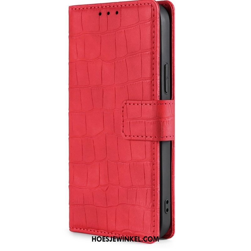 Folio-hoesje voor Samsung Galaxy M13 Krokodillenhuidstijl