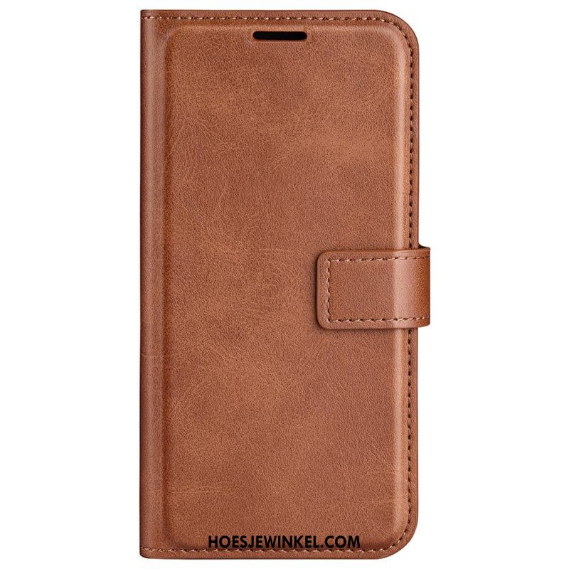 Folio-hoesje voor Samsung Galaxy M13 Slank Leereffect