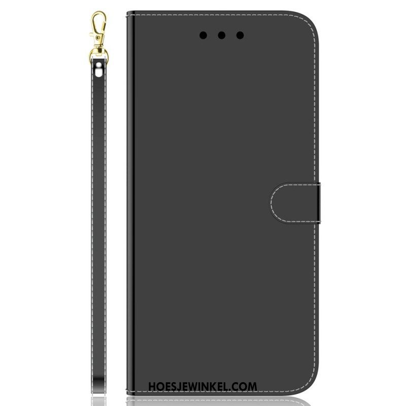 Folio-hoesje voor Samsung Galaxy M13 Spiegel En Lanyard