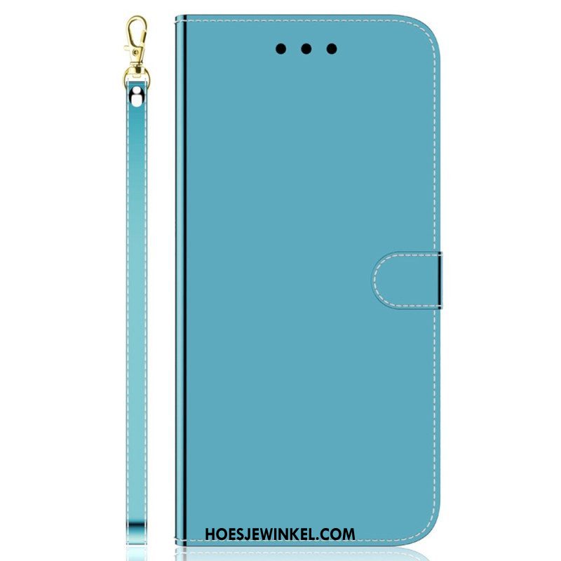 Folio-hoesje voor Samsung Galaxy M13 Spiegel En Lanyard