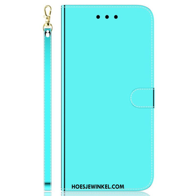 Folio-hoesje voor Samsung Galaxy M13 Spiegel En Lanyard