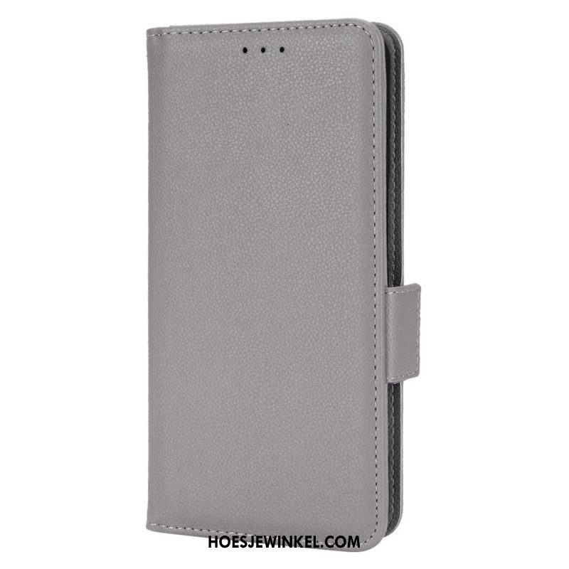 Folio-hoesje voor Samsung Galaxy M23 5G Lychee Lederen Stijl