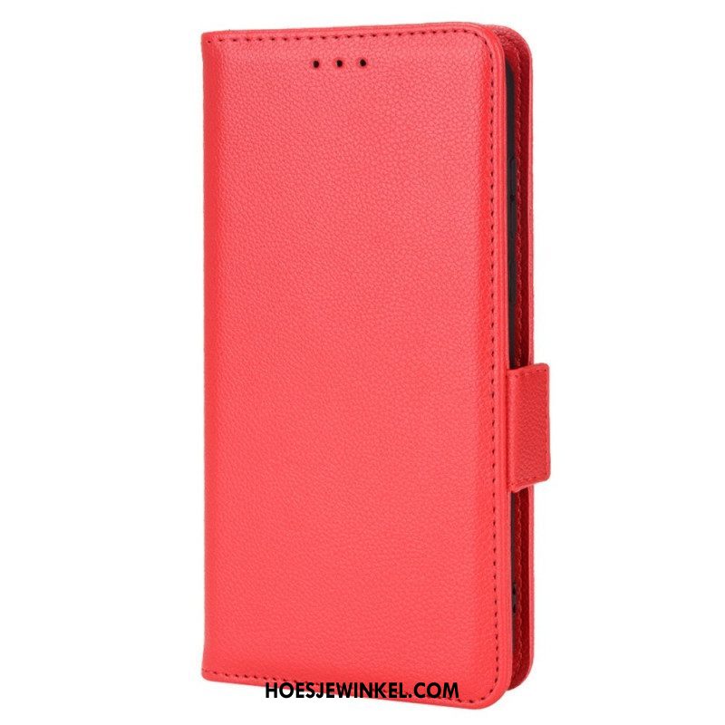 Folio-hoesje voor Samsung Galaxy M23 5G Lychee Lederen Stijl