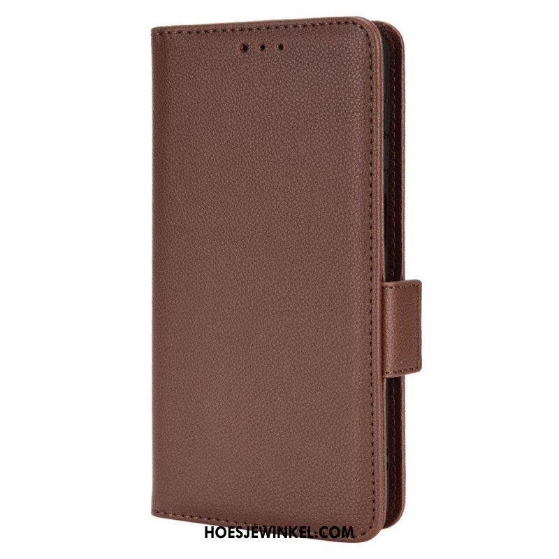 Folio-hoesje voor Samsung Galaxy M23 5G Lychee Lederen Stijl