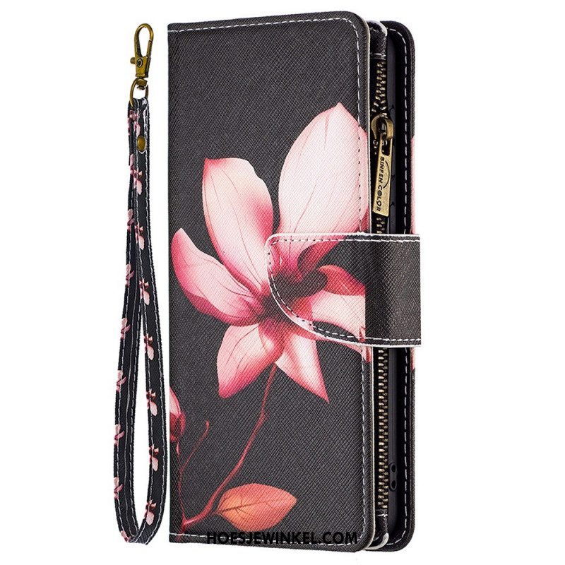 Folio-hoesje voor Samsung Galaxy M23 5G Portemonnee En Lanyard Bloem