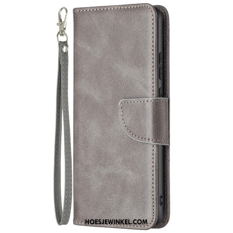 Folio-hoesje voor Samsung Galaxy M23 5G Schuine Sluiting Met Riem