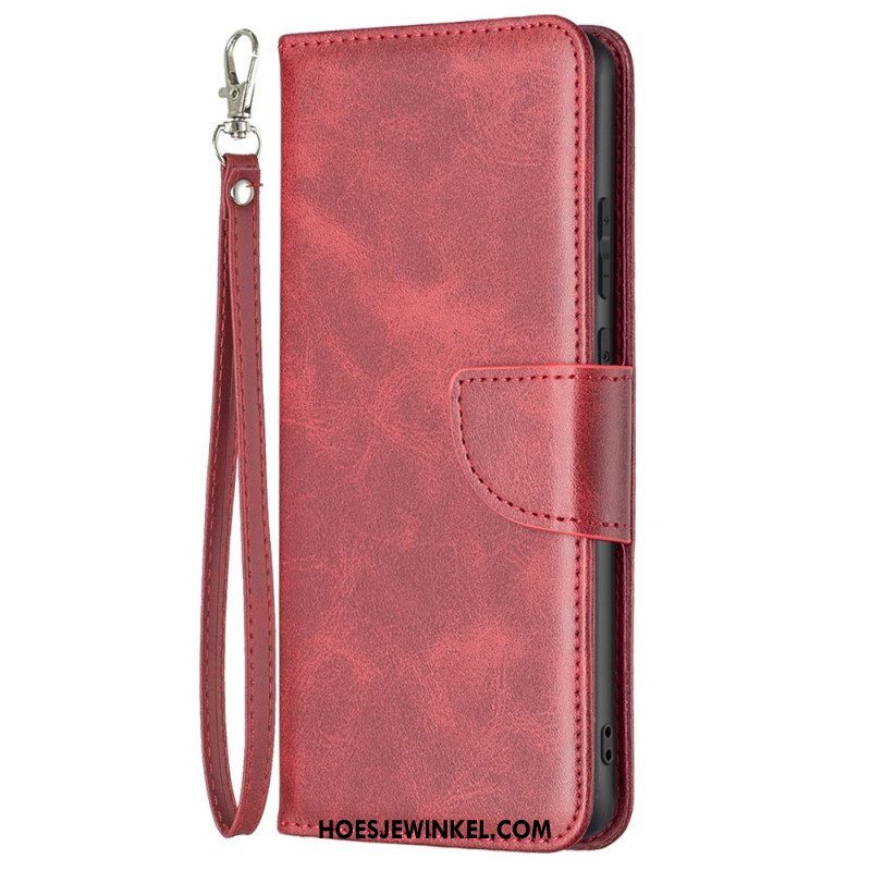 Folio-hoesje voor Samsung Galaxy M23 5G Schuine Sluiting Met Riem