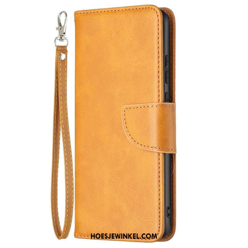 Folio-hoesje voor Samsung Galaxy M23 5G Schuine Sluiting Met Riem