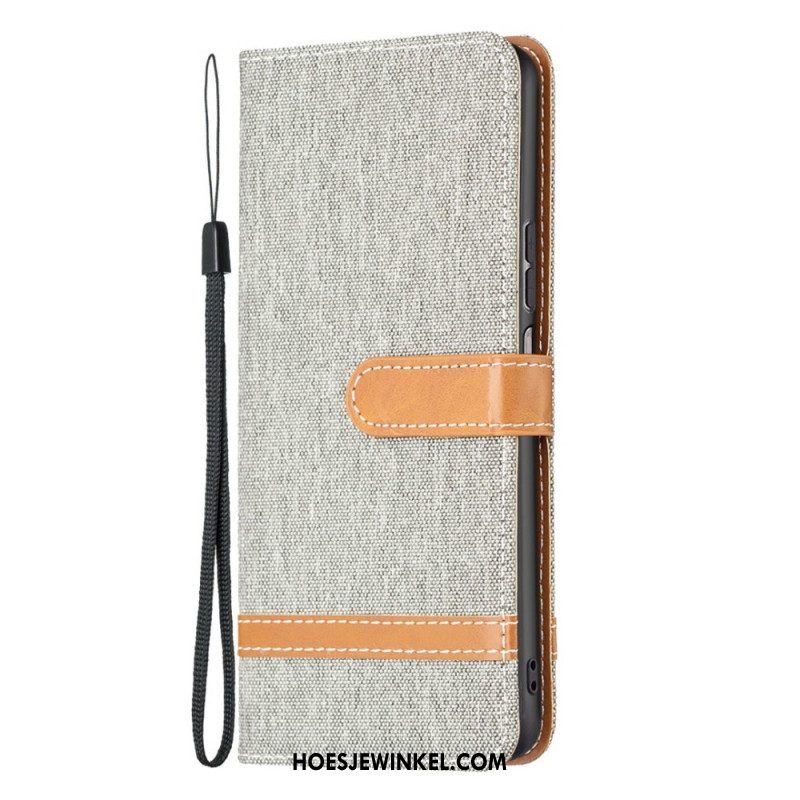 Folio-hoesje voor Samsung Galaxy M23 5G Stof Met Riem