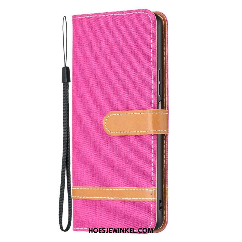 Folio-hoesje voor Samsung Galaxy M23 5G Stof Met Riem