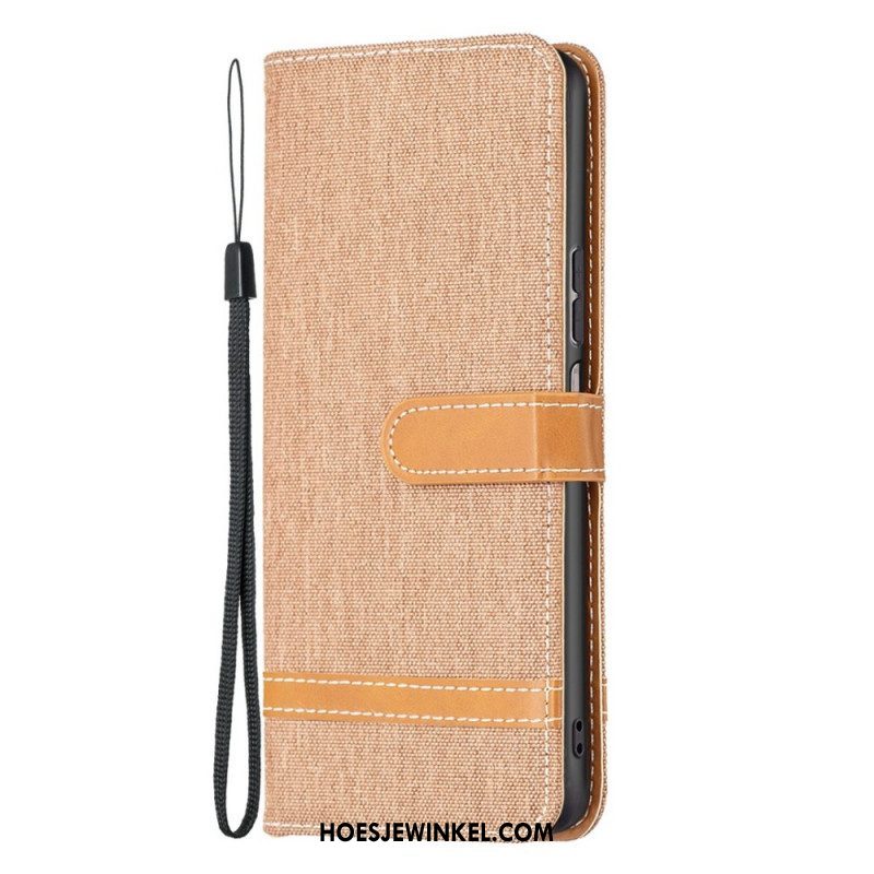 Folio-hoesje voor Samsung Galaxy M23 5G Stof Met Riem