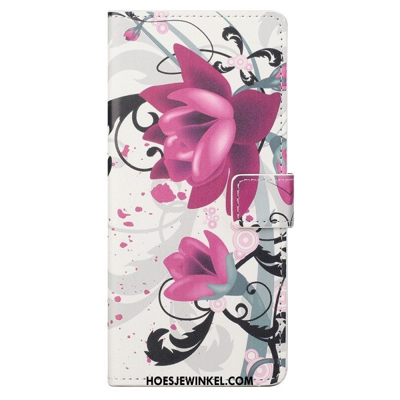 Folio-hoesje voor Samsung Galaxy M23 5G Tropische Bloemen