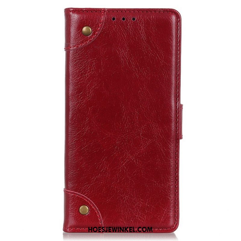 Folio-hoesje voor Samsung Galaxy M23 5G Vintage Nappaleer