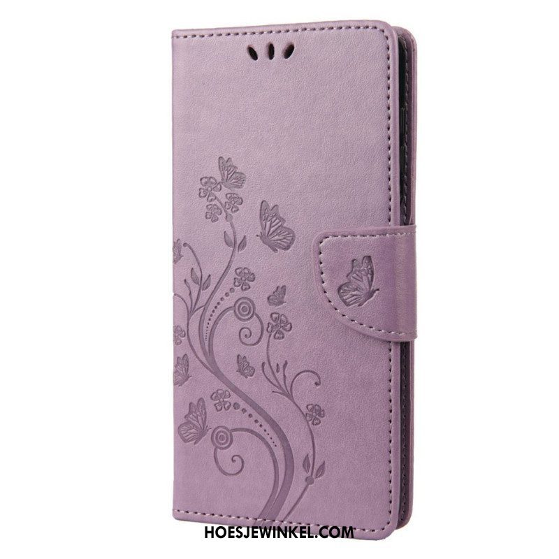 Folio-hoesje voor Samsung Galaxy M23 5G Vlinders En Bloemen