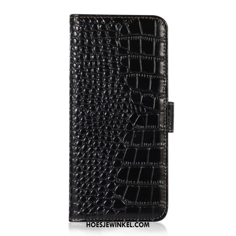 Folio-hoesje voor Samsung Galaxy M33 5G Rfid In Krokodilstijl