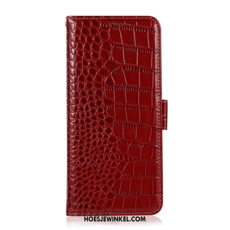 Folio-hoesje voor Samsung Galaxy M33 5G Rfid In Krokodilstijl