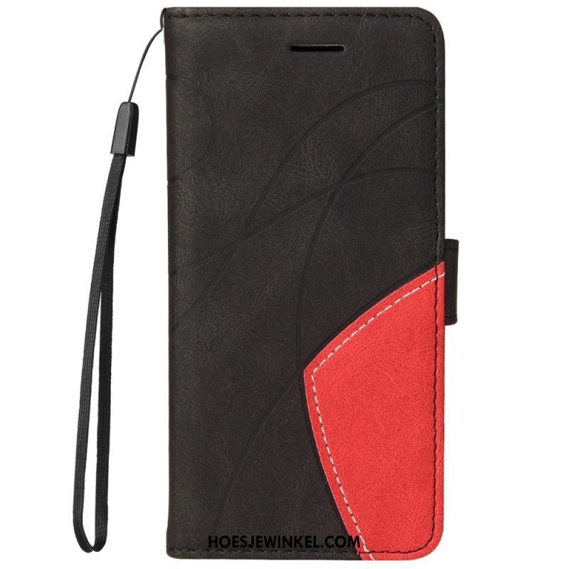 Folio-hoesje voor Samsung Galaxy M52 5G Met Ketting Lanyard Inkt Lijn