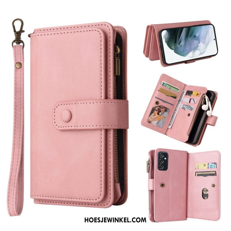 Folio-hoesje voor Samsung Galaxy M52 5G Met Ketting Lanyard Portemonnee