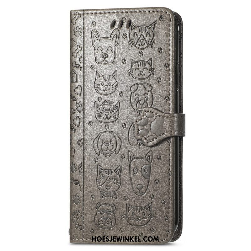 Folio-hoesje voor Samsung Galaxy M53 5G Geanimeerde Dieren