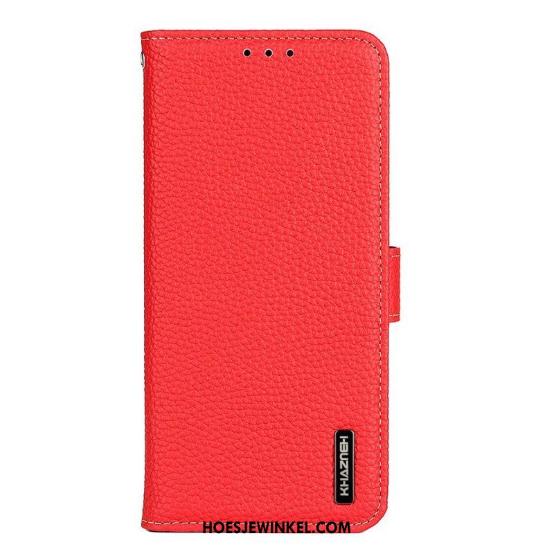 Folio-hoesje voor Samsung Galaxy M53 5G Khazneh Lychee Leer