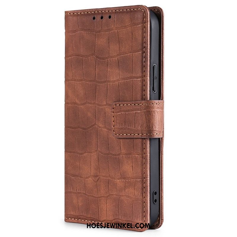 Folio-hoesje voor Samsung Galaxy M53 5G Krokodillenhuidstijl