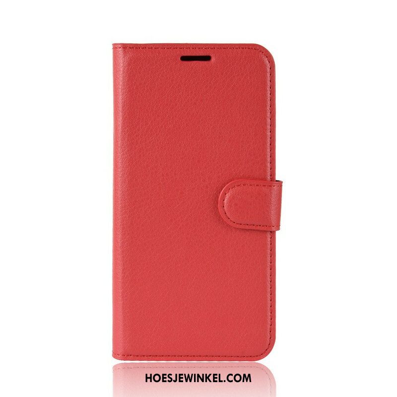 Folio-hoesje voor Samsung Galaxy S20 Plus / S20 Plus 5G Klassiek Lychee Kunstleer