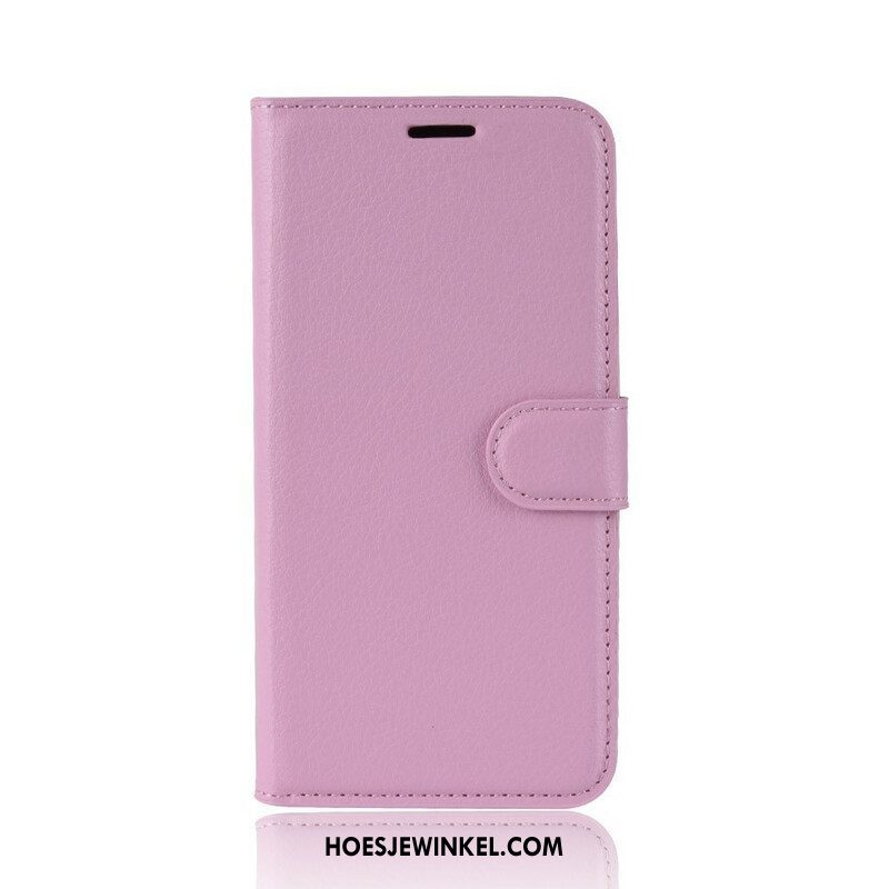 Folio-hoesje voor Samsung Galaxy S20 Plus / S20 Plus 5G Klassiek Lychee Kunstleer