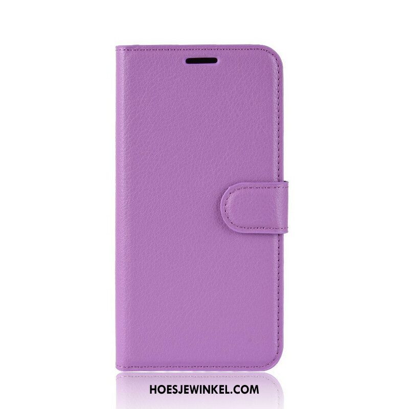 Folio-hoesje voor Samsung Galaxy S20 Plus / S20 Plus 5G Klassiek Lychee Kunstleer