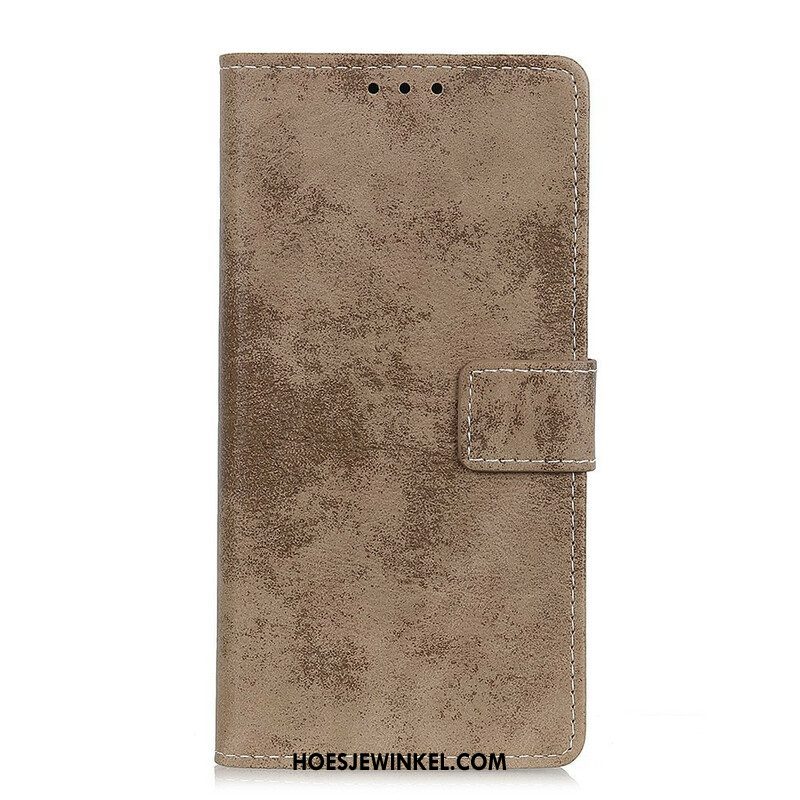 Folio-hoesje voor Samsung Galaxy S21 FE Vintage Leereffect