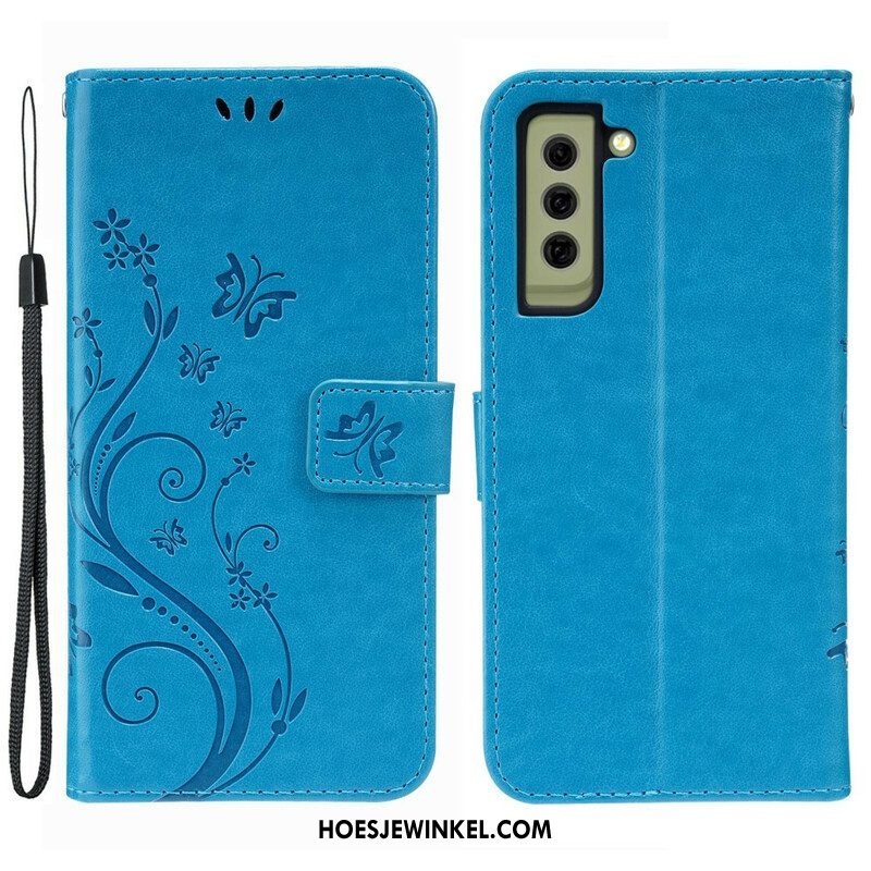 Folio-hoesje voor Samsung Galaxy S21 FE Vlinders In De Wind