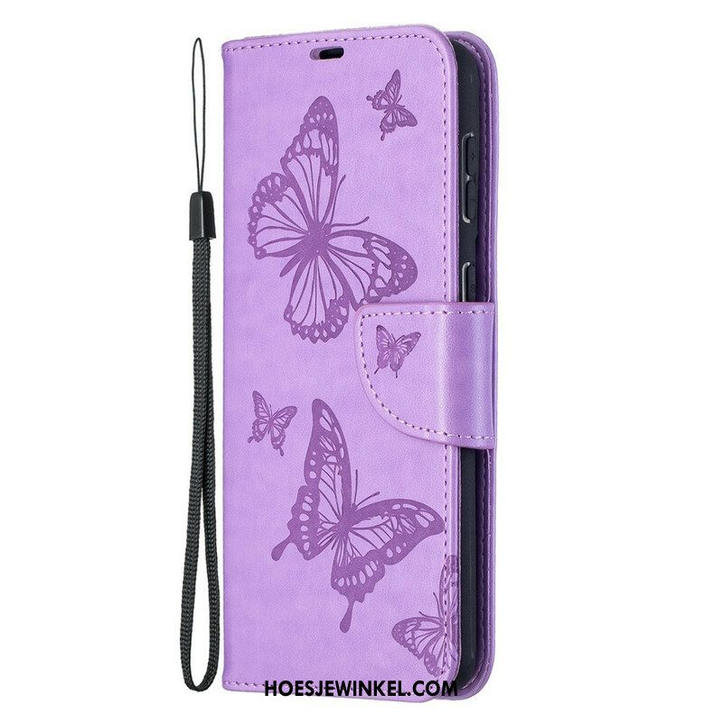 Folio-hoesje voor Samsung Galaxy S21 Plus 5G Flip Case Vlinders En Schuine Klep