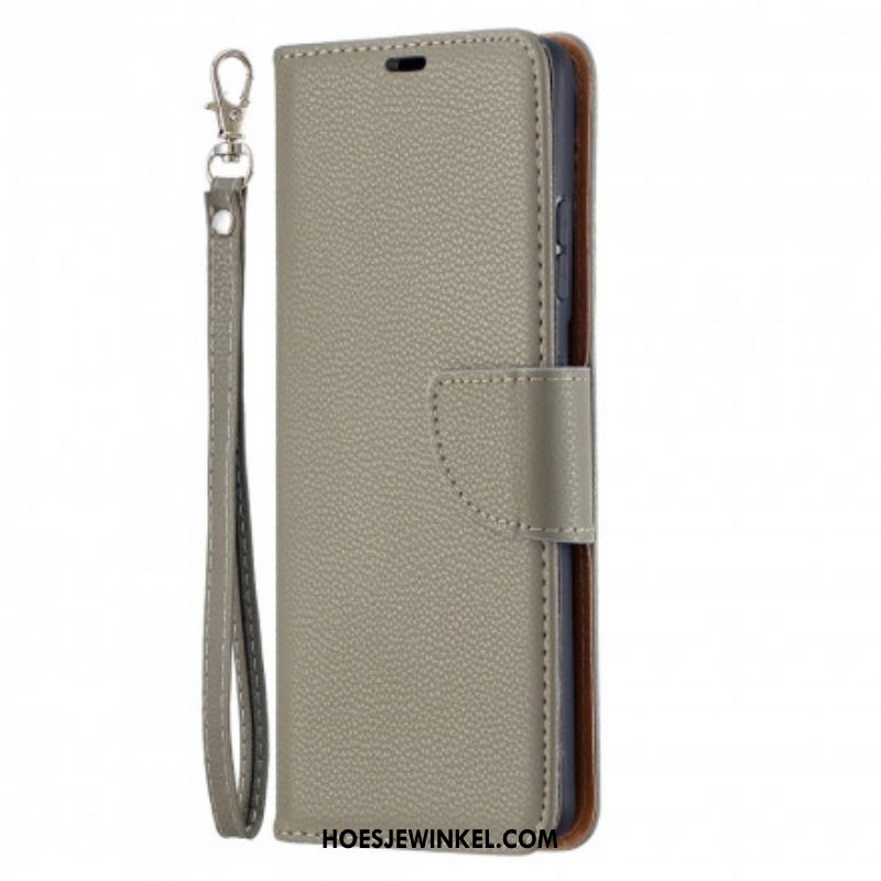 Folio-hoesje voor Samsung Galaxy S21 Ultra 5G Flip Case Lychee Rabat Schuin