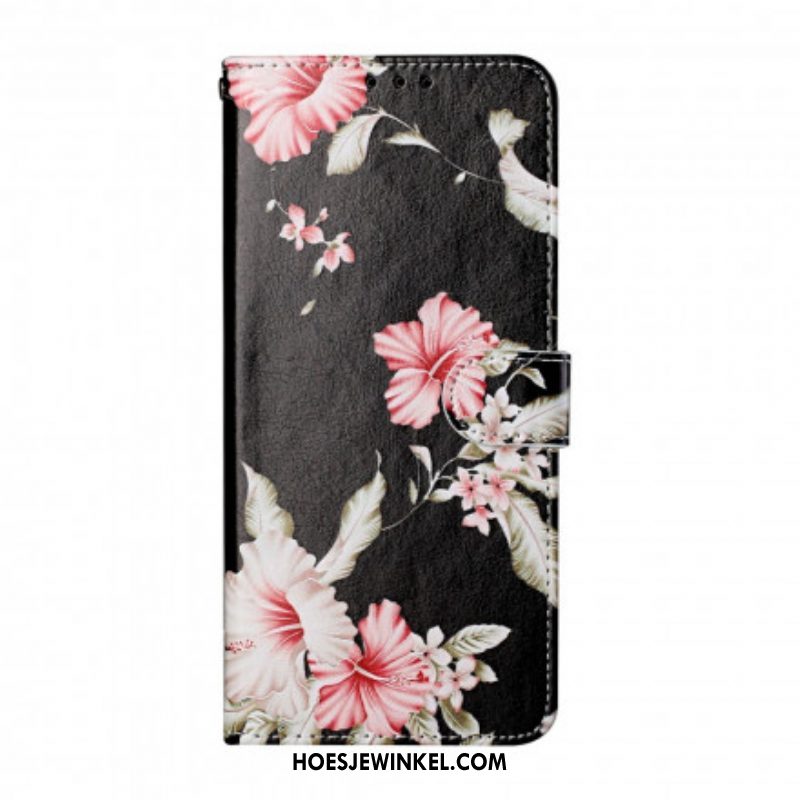 Folio-hoesje voor Samsung Galaxy S21 Ultra 5G Gekke Bloemen