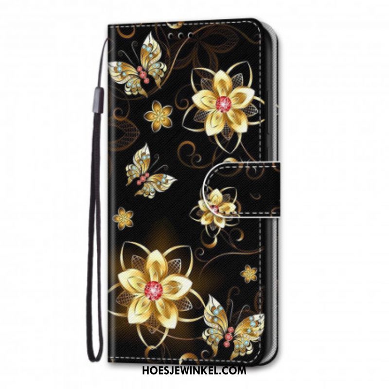 Folio-hoesje voor Samsung Galaxy S21 Ultra 5G Magische Bloemen