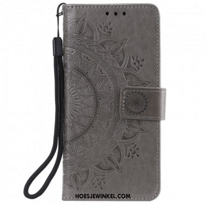 Folio-hoesje voor Samsung Galaxy S21 Ultra 5G Zon Mandala