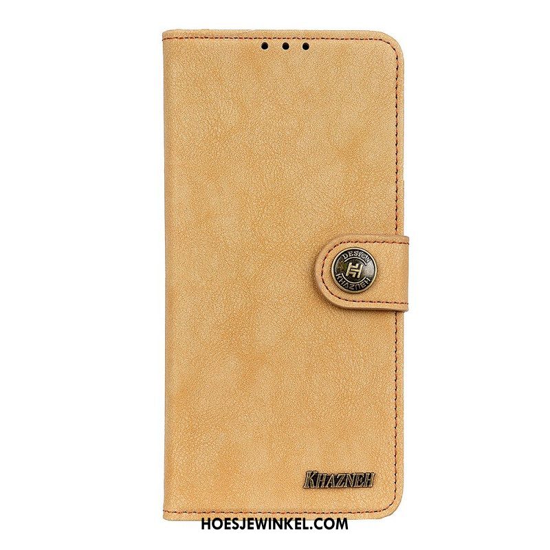 Folio-hoesje voor Samsung Galaxy S22 5G Khazneh Retro Splitleer