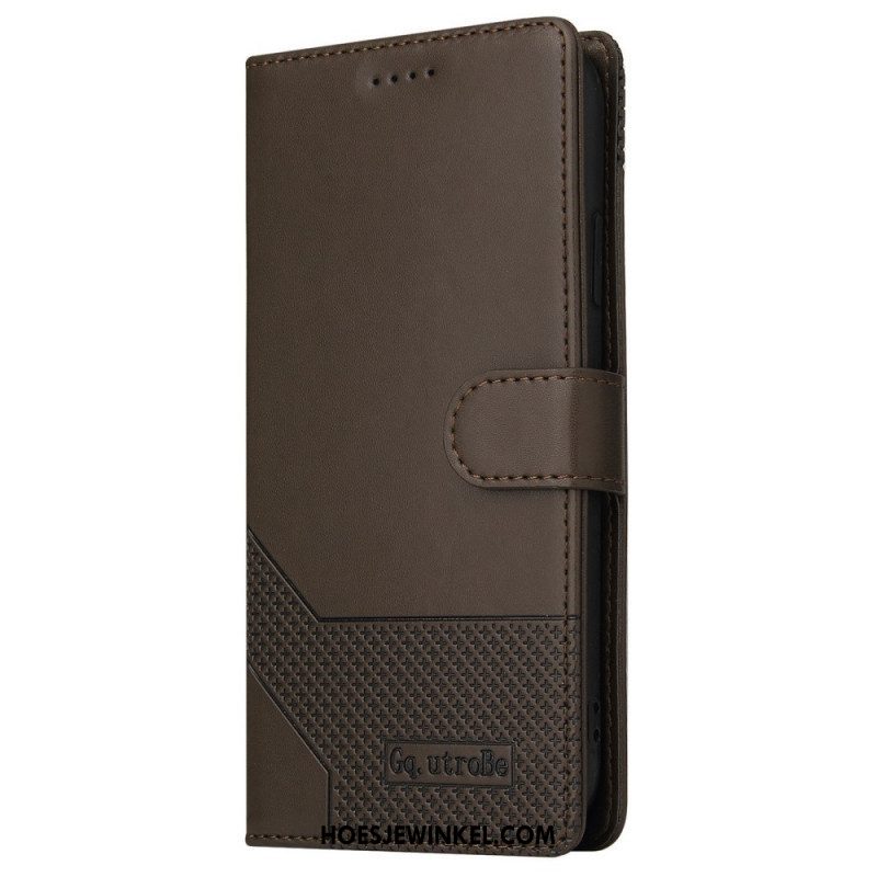 Folio-hoesje voor Samsung Galaxy S22 5G Ledereffect Gq.utrobe