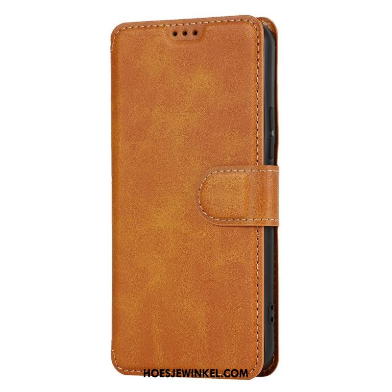 Folio-hoesje voor Samsung Galaxy S22 5G Mat Vintage Leereffect