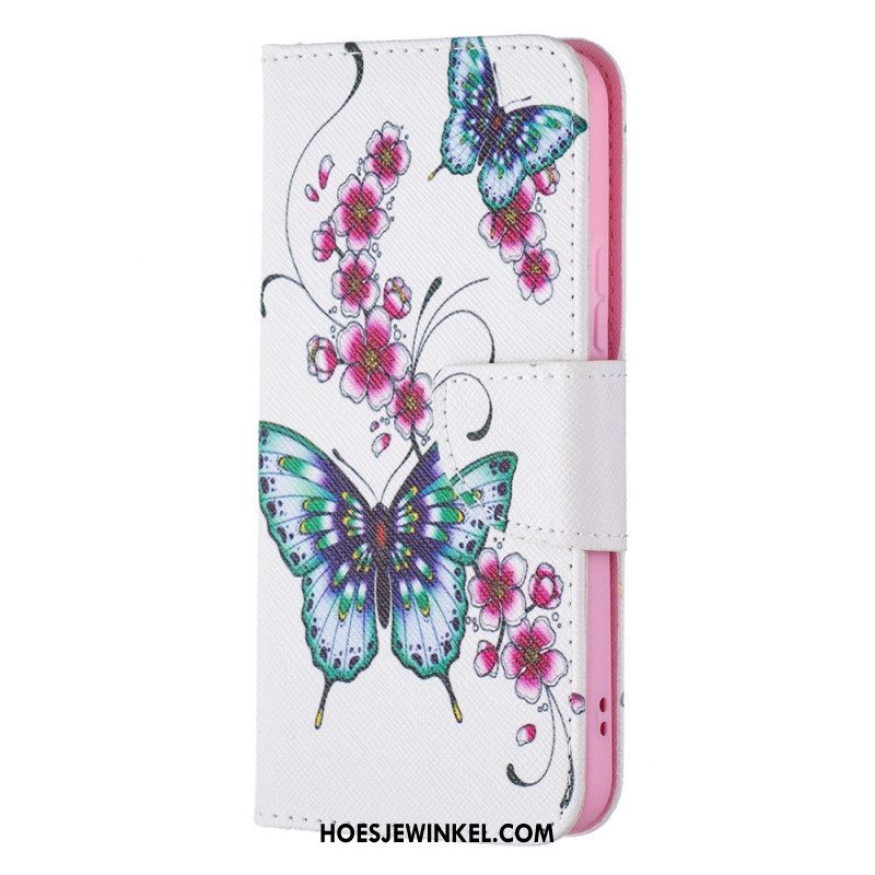 Folio-hoesje voor Samsung Galaxy S22 5G Vlinders Koningen