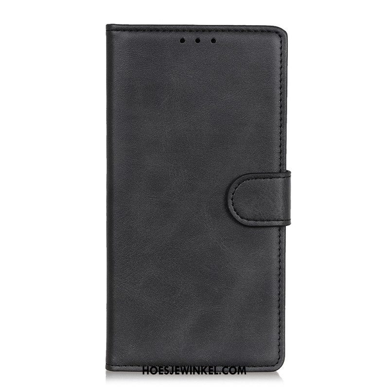 Folio-hoesje voor Samsung Galaxy S22 Plus 5G Mat Leereffect