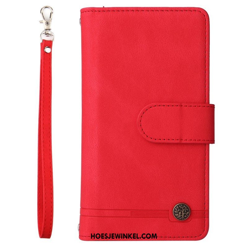 Folio-hoesje voor Samsung Galaxy S22 Ultra 5G Multifunctioneel Met Etui