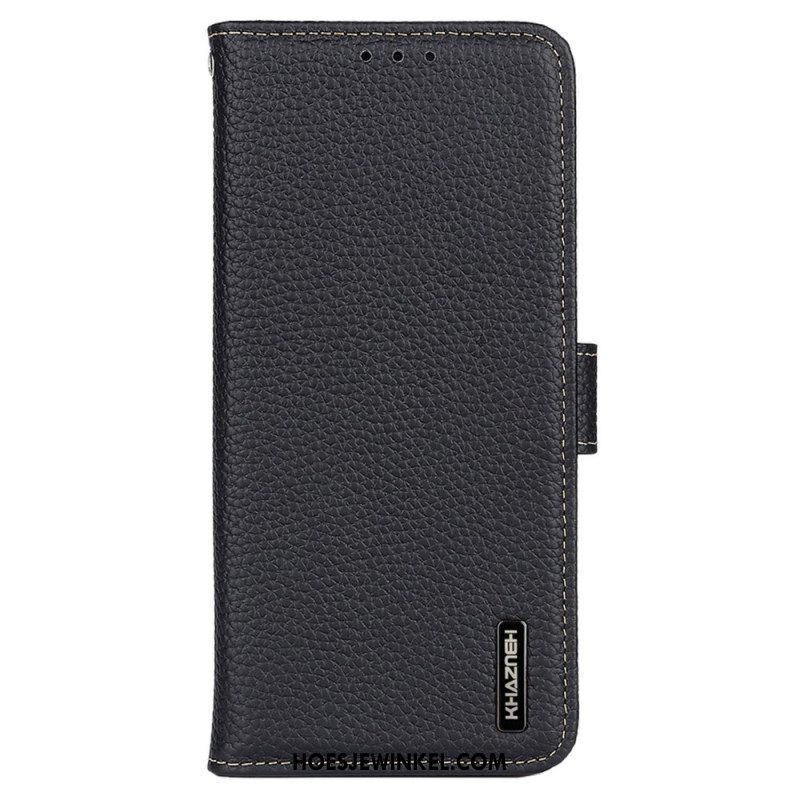 Folio-hoesje voor Samsung Galaxy S23 5G Khazneh Lychee Leer