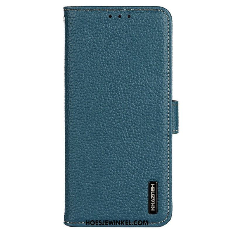 Folio-hoesje voor Samsung Galaxy S23 5G Khazneh Lychee Leer