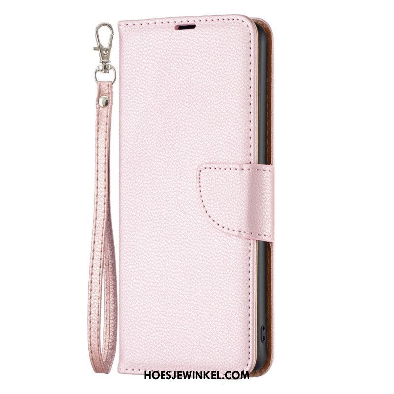 Folio-hoesje voor Samsung Galaxy S23 5G Lychee Schuine Sluiting