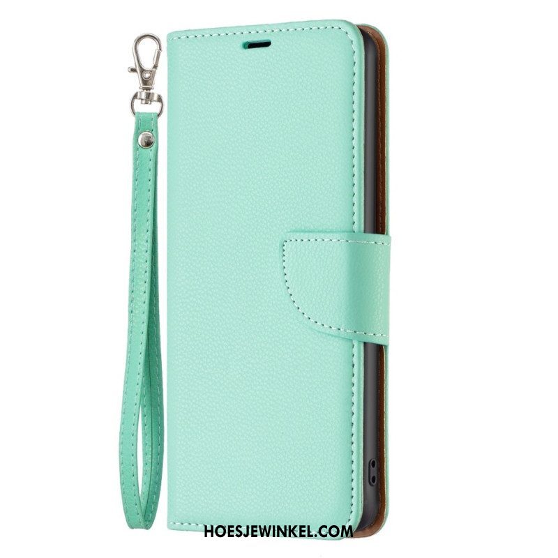 Folio-hoesje voor Samsung Galaxy S23 5G Lychee Schuine Sluiting