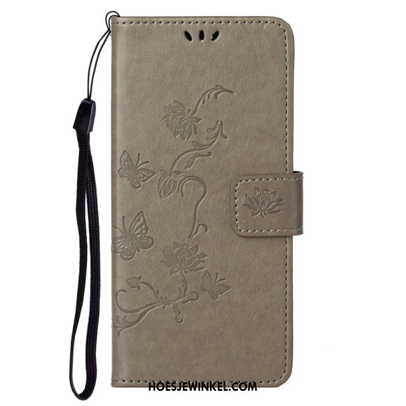 Folio-hoesje voor Samsung Galaxy S23 5G Vlinders En Bloemen